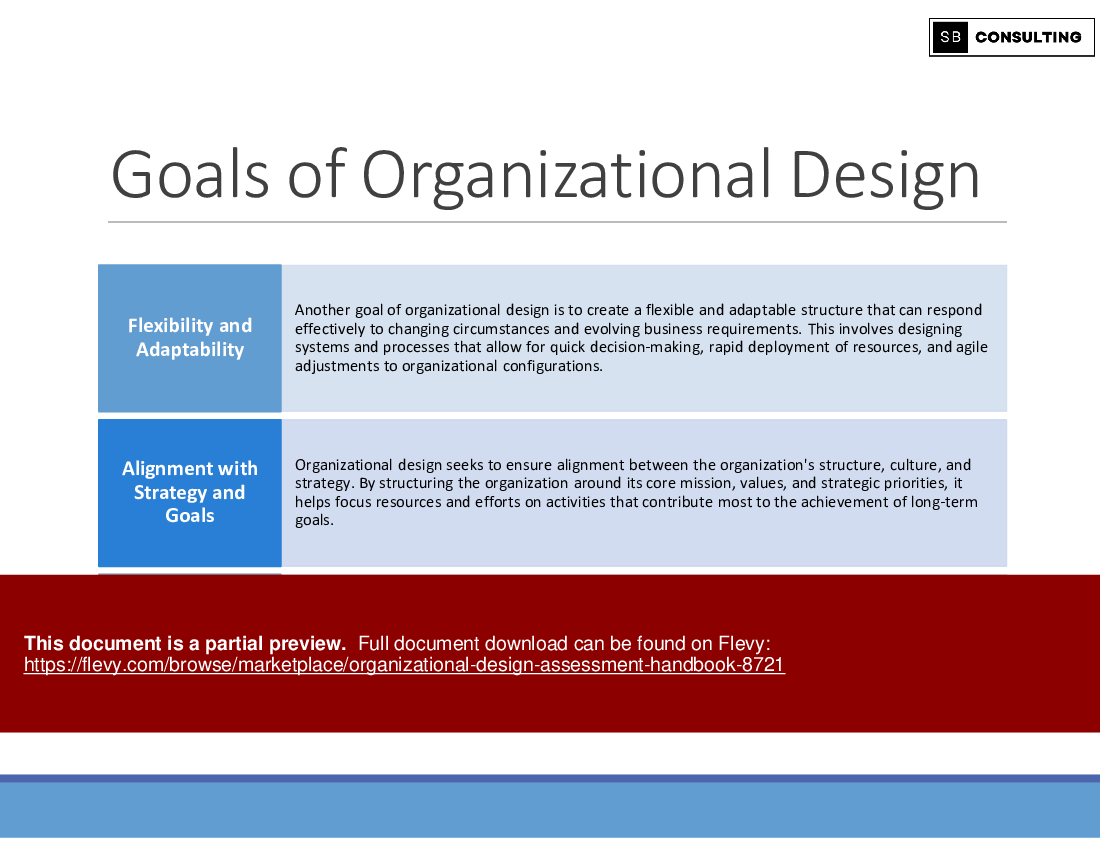 Organizational Design Assessment Handbook (146-slide PPT PowerPoint presentation (PPTX)) Preview Image