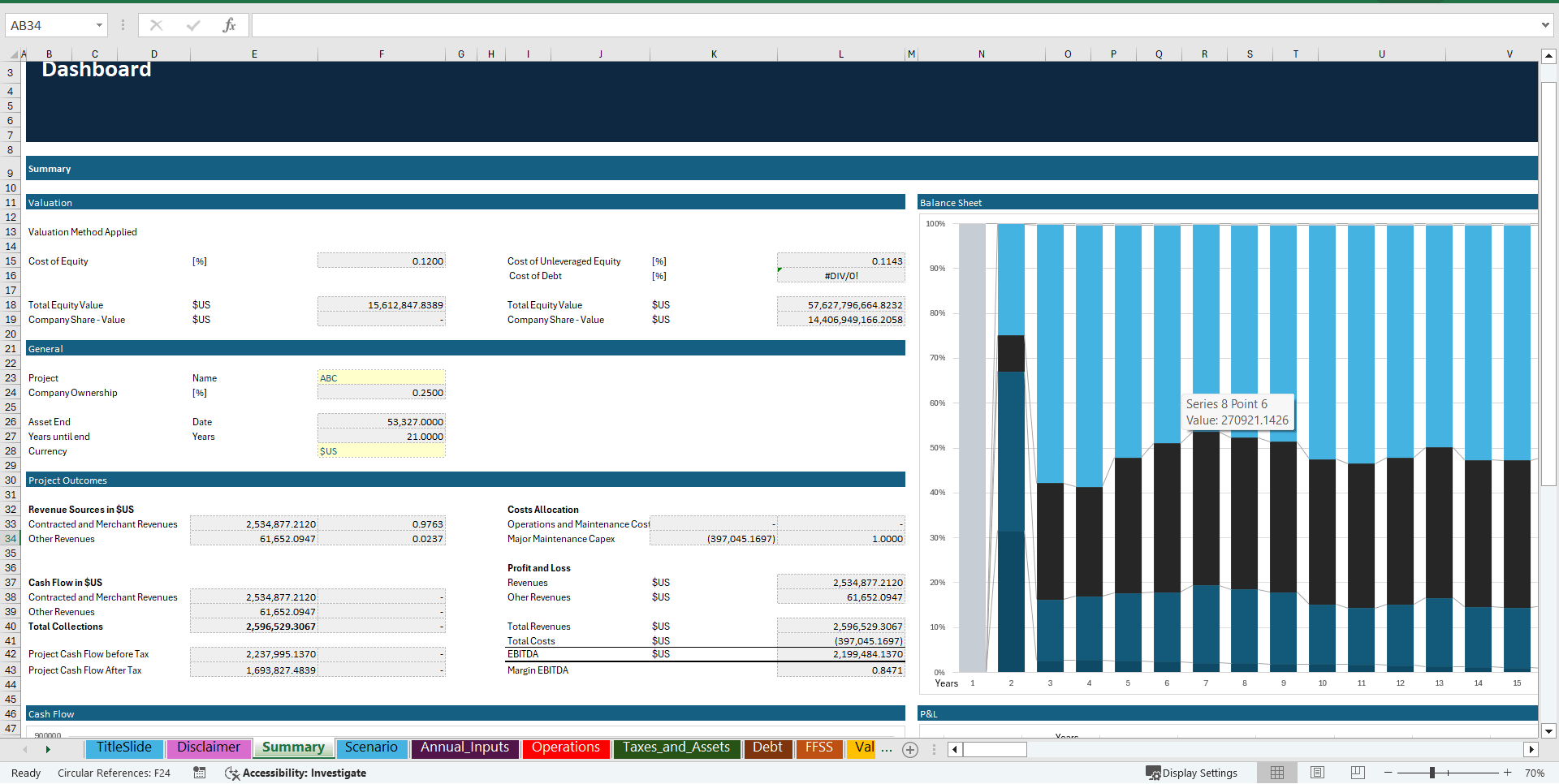 Infrastructure Construction Company Financial Model (Excel template (XLSX)) Preview Image