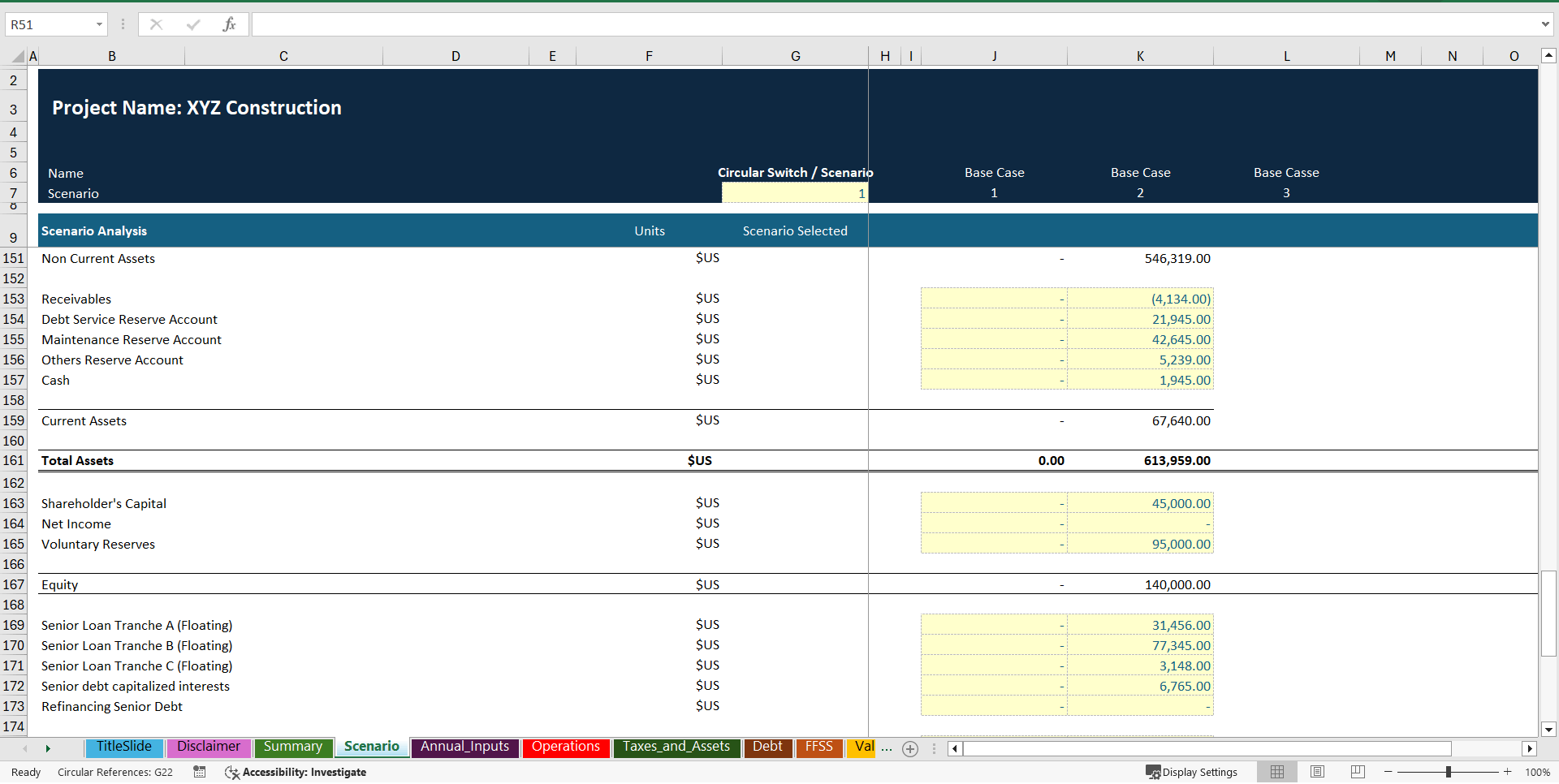 Infrastructure Construction Company Financial Model (Excel template (XLSX)) Preview Image