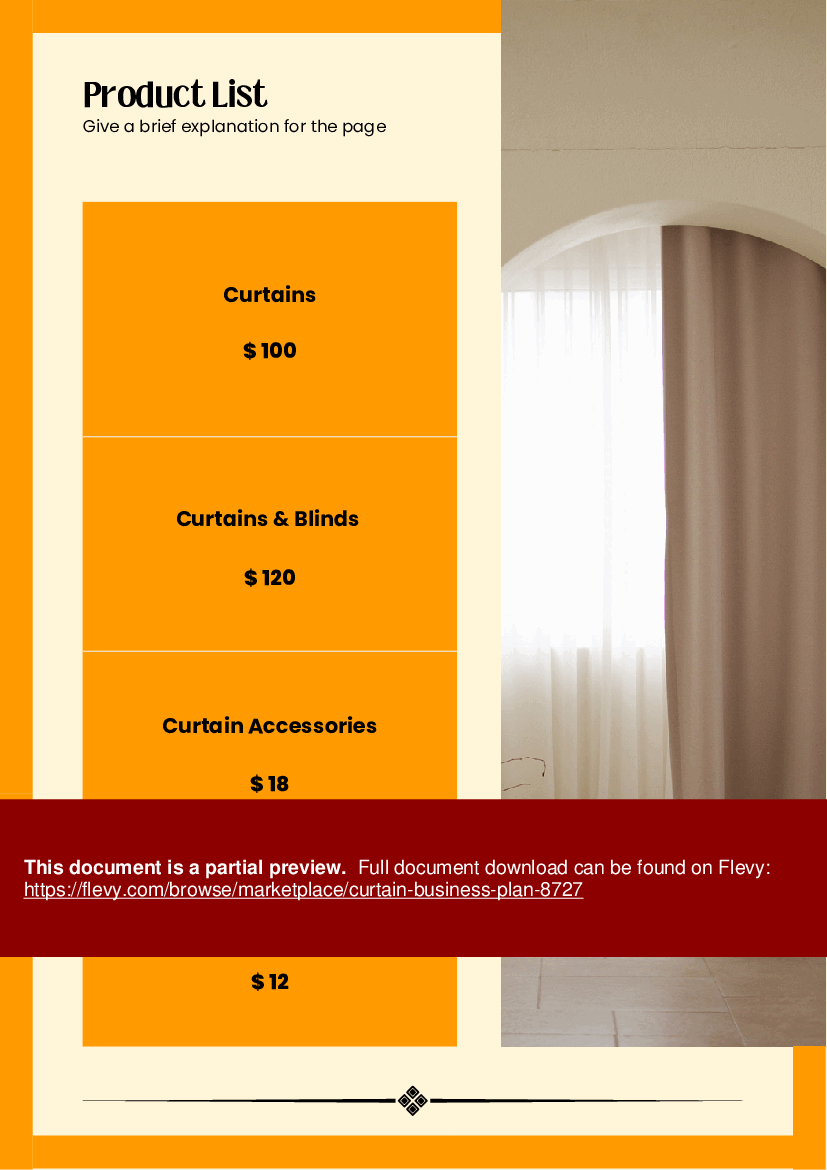 Curtain Business Plan (42-page PDF document) Preview Image