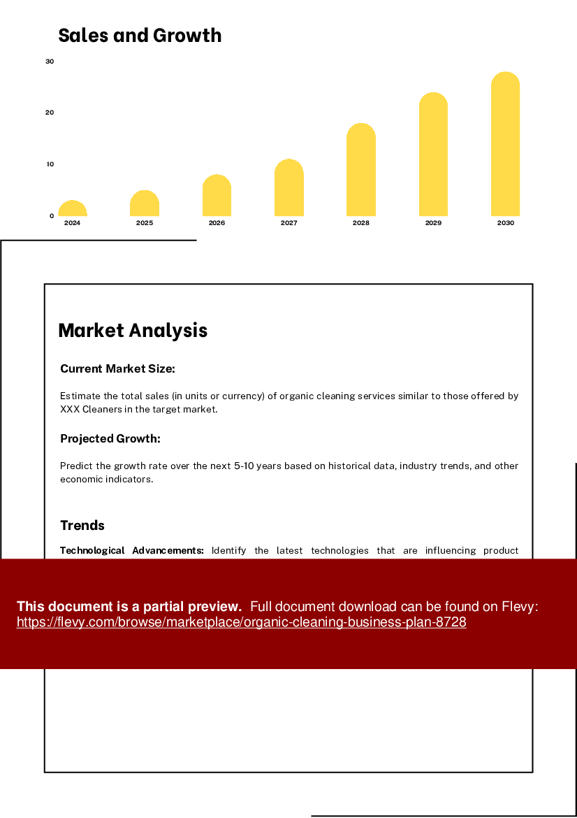Organic Cleaning Business Plan (42-page PDF document) Preview Image