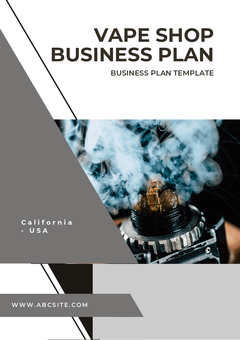 Vape Shop Business Plan Template (45-page PDF document) Preview Image