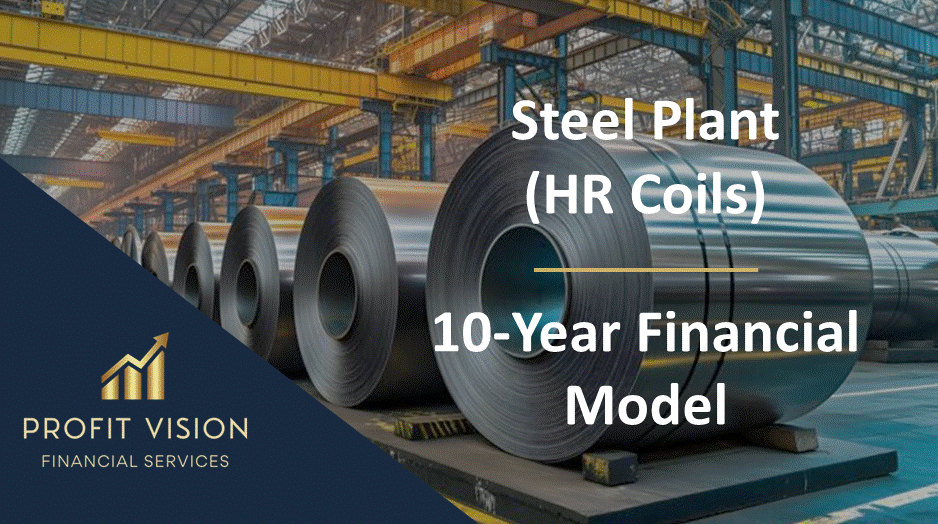 Steel Plant (HR Coils) - 10 Year Financial Model (Excel template (XLSX)) Preview Image