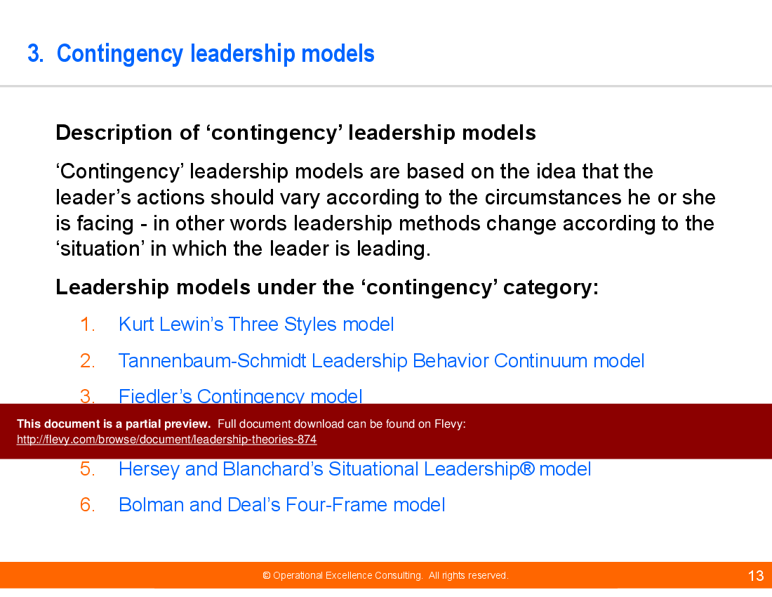 This is a partial preview of Leadership Theories (166-slide PowerPoint presentation (PPTX)). Full document is 166 slides. 