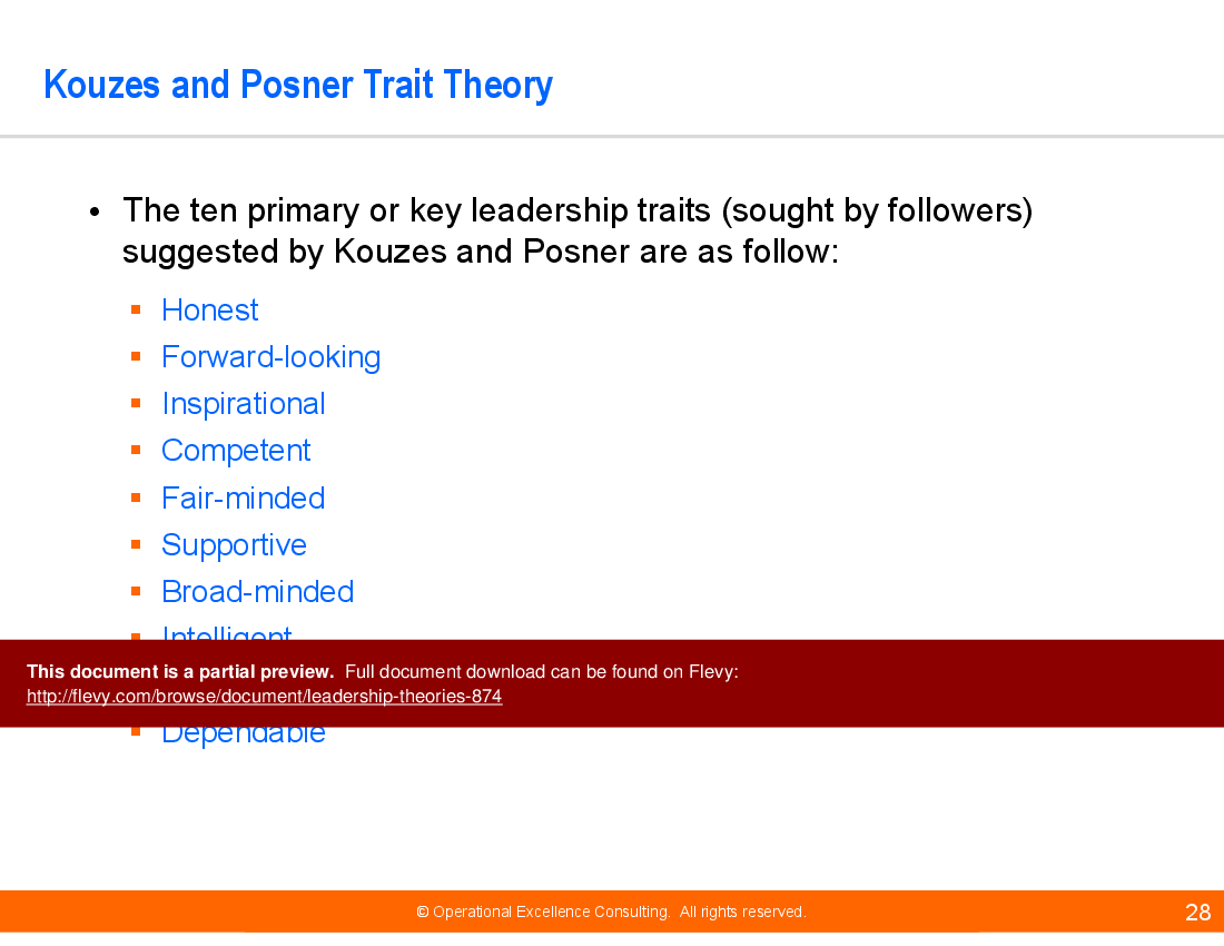 Leadership Theories (166-slide PPT PowerPoint presentation (PPTX)) Preview Image