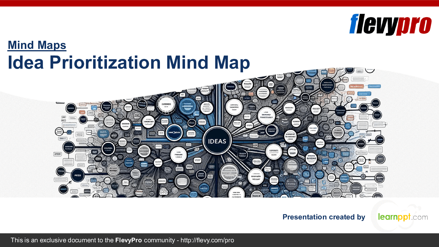Idea Prioritization Mind Map (21-slide PPT PowerPoint presentation (PPTX)) Preview Image