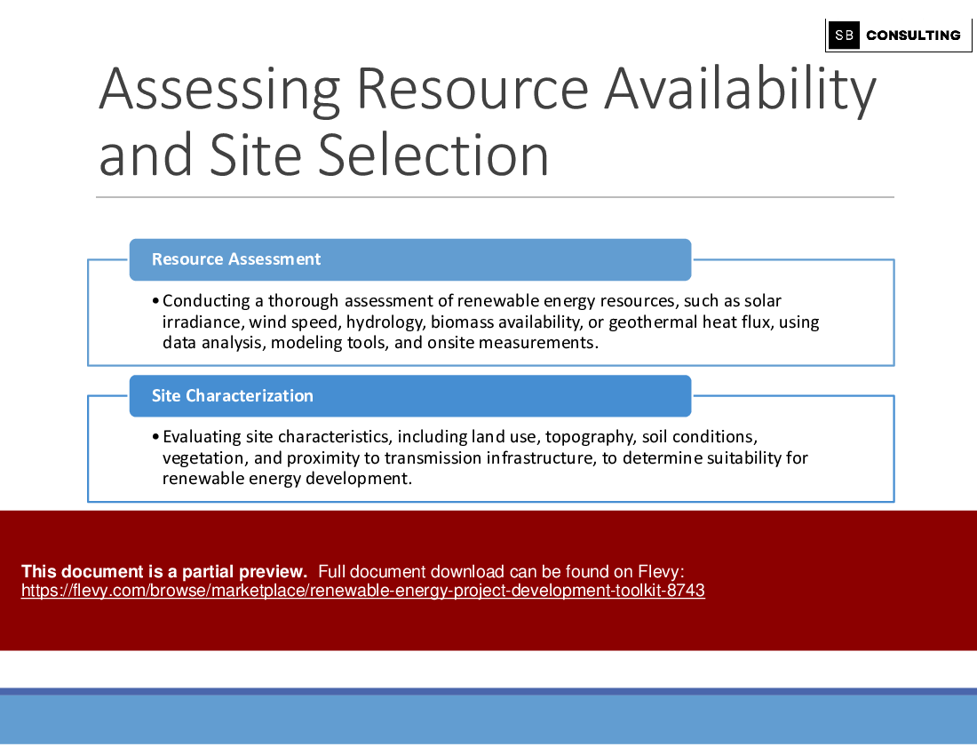 Renewable Energy Project Development Toolkit (285-slide PPT PowerPoint presentation (PPTX)) Preview Image