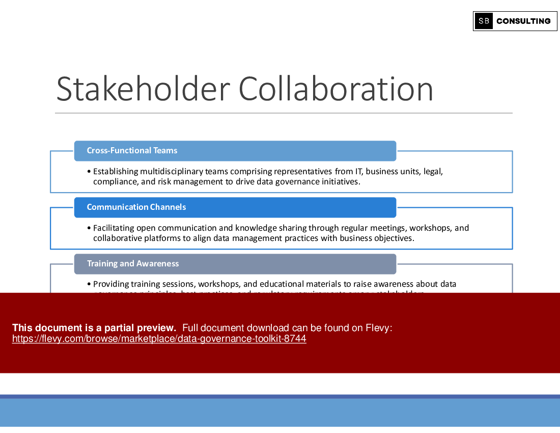 Data Governance Toolkit (223-slide PPT PowerPoint presentation (PPTX)) Preview Image