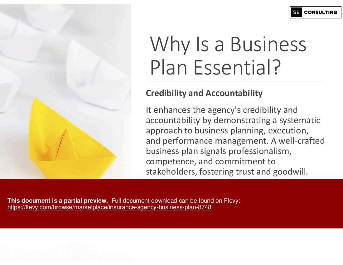 Insurance Agency Business Plan (384-slide PPT PowerPoint presentation (PPTX)) Preview Image