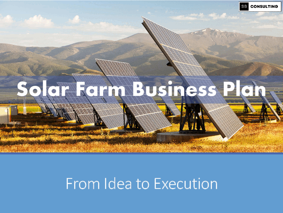 Solar Farm Business Plan (264-slide PPT PowerPoint presentation (PPTX)) Preview Image