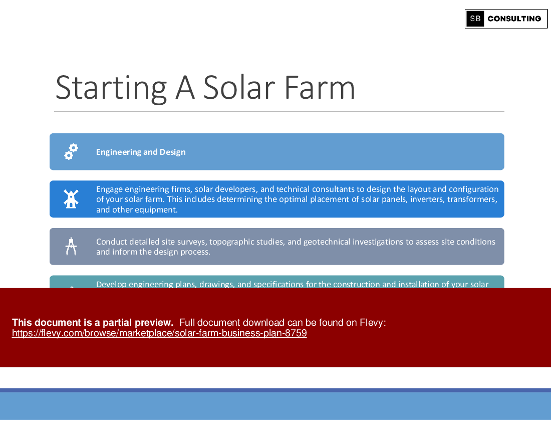 Solar Farm Business Plan (264-slide PPT PowerPoint presentation (PPTX)) Preview Image