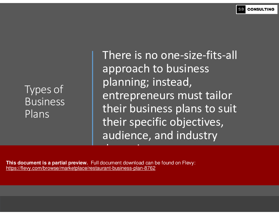 Restaurant Business Plan (332-slide PPT PowerPoint presentation (PPTX)) Preview Image