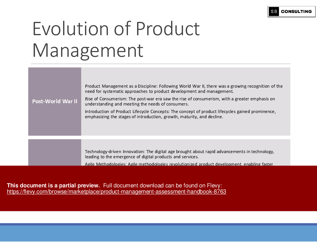 Product Management Assessment Handbook (147-slide PPT PowerPoint presentation (PPTX)) Preview Image