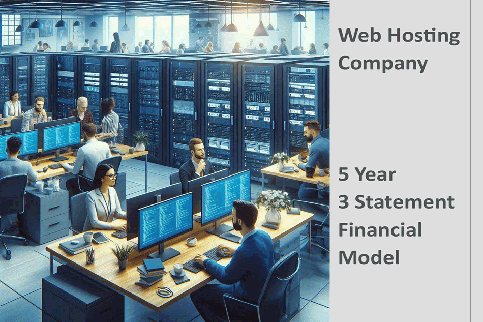 Web Hosting Company Financial Model 3 Statement (Excel template (XLSX)) Preview Image