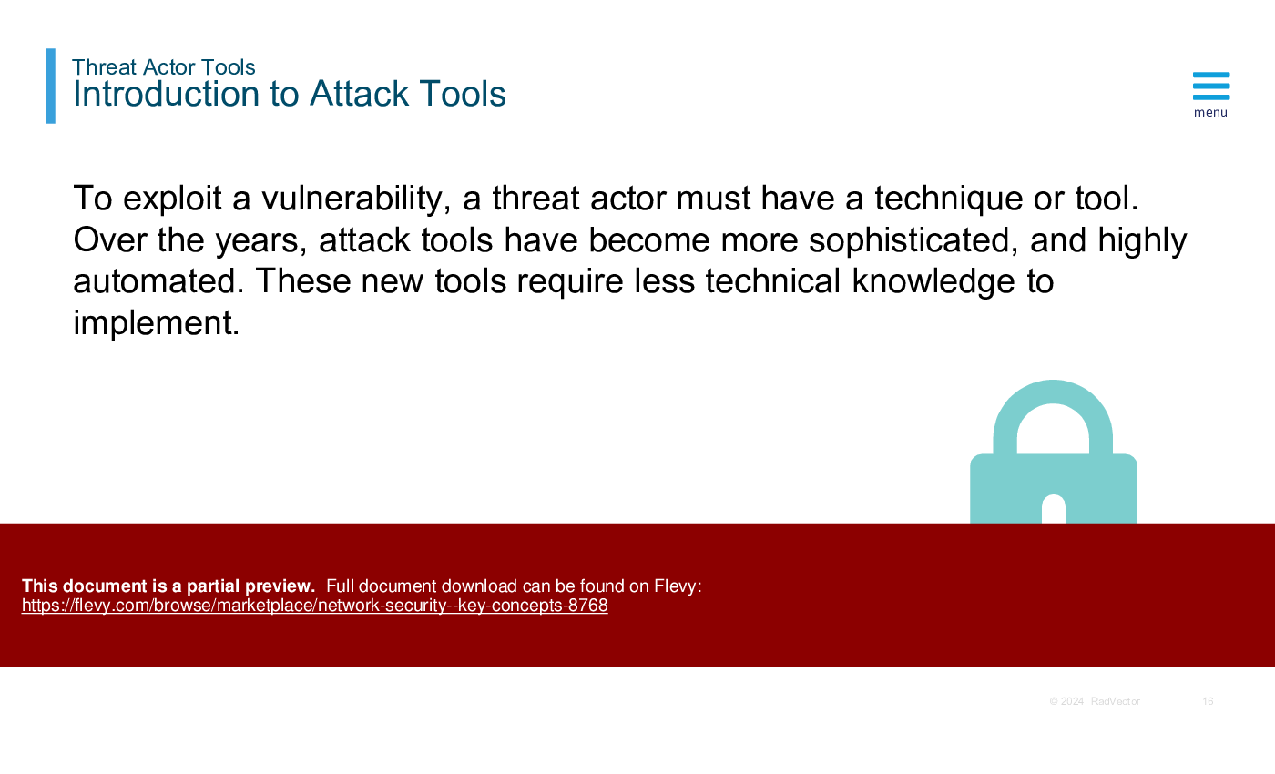 Network Security - Key Concepts (87-slide PPT PowerPoint presentation (PPTX)) Preview Image