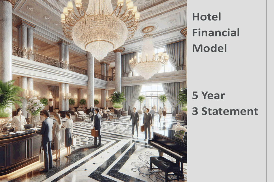 Hotel Financial Model 5 Year 3 Statement (Excel template (XLSX)) Preview Image