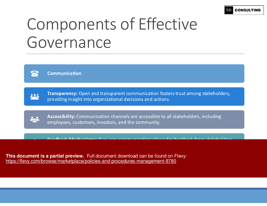 Policies and Procedures Management (151-slide PPT PowerPoint presentation (PPTX)) Preview Image