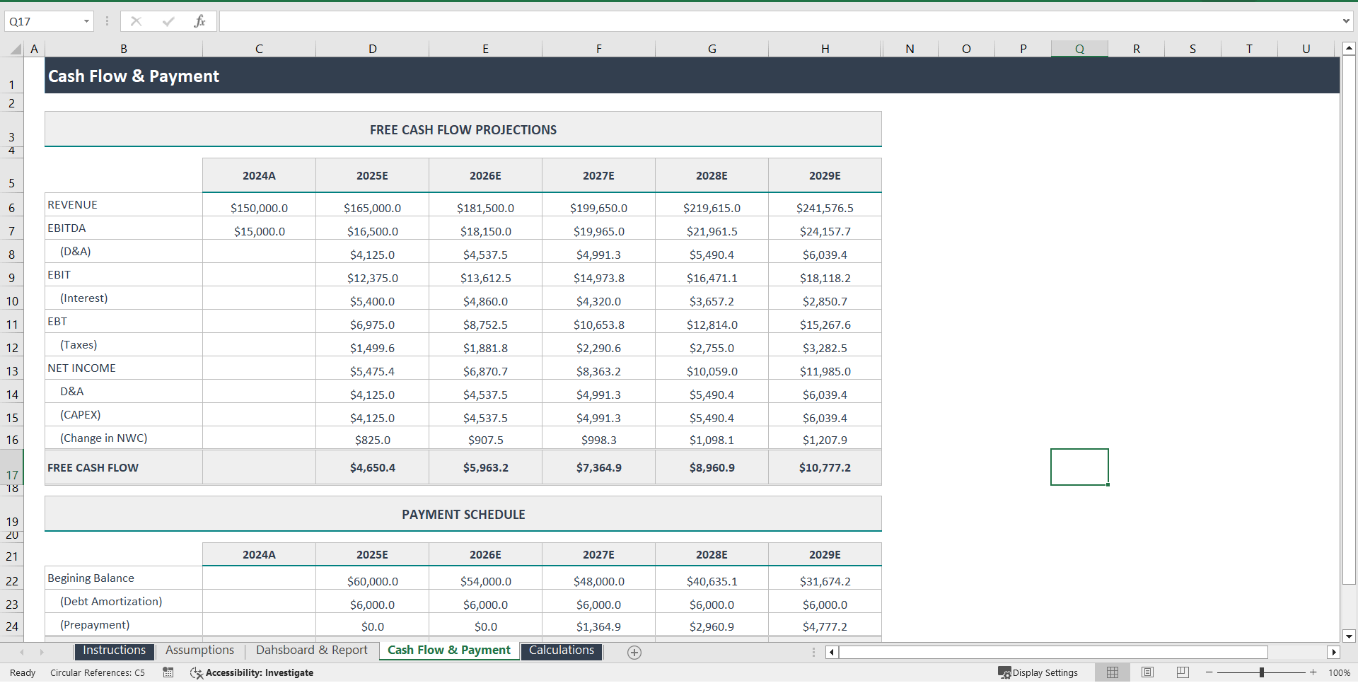 LBO Calculator (Excel template (XLSX)) Preview Image