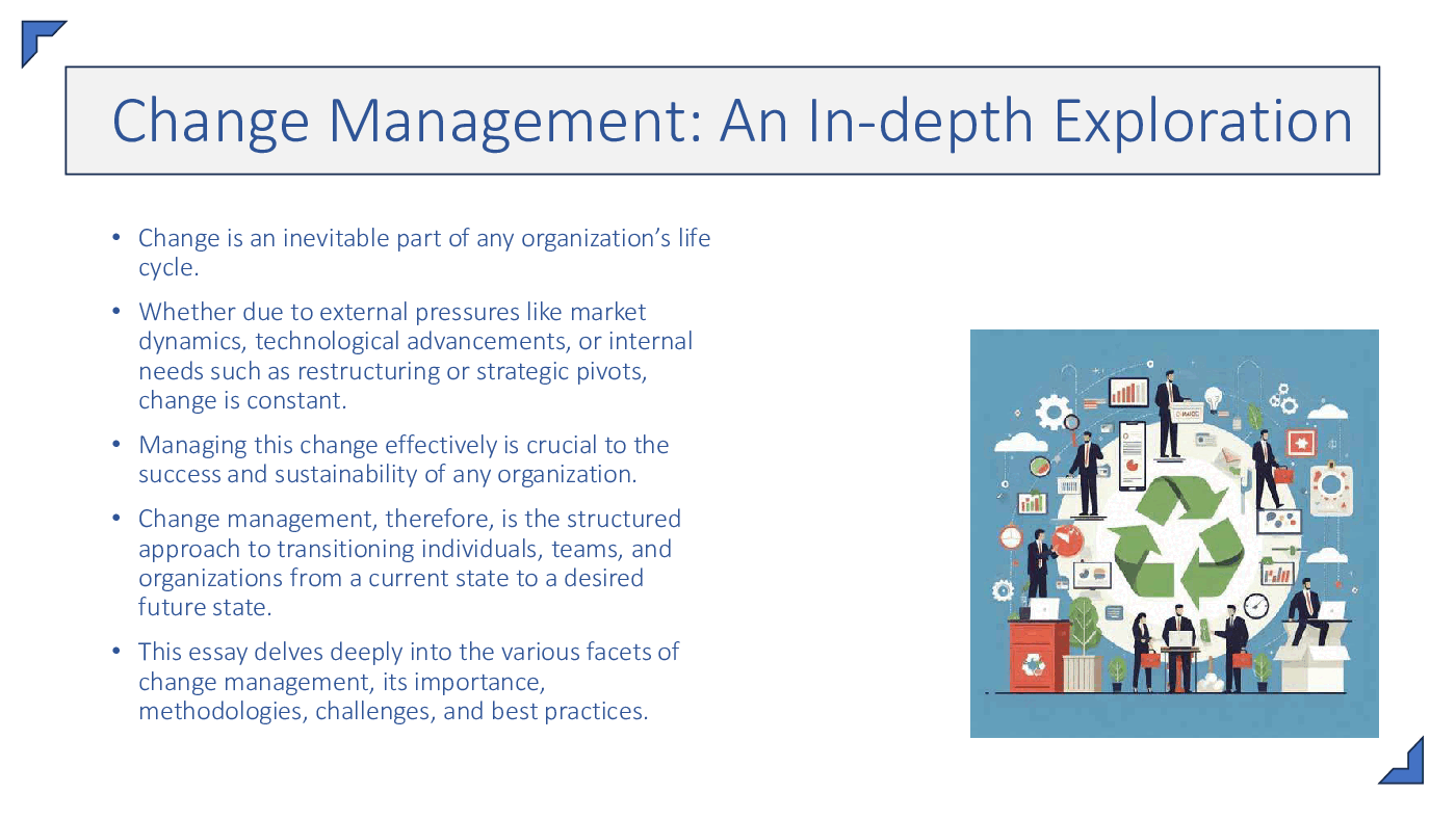 Change Management: An In-depth Exploration (37-slide PPT PowerPoint presentation (PPTX)) Preview Image