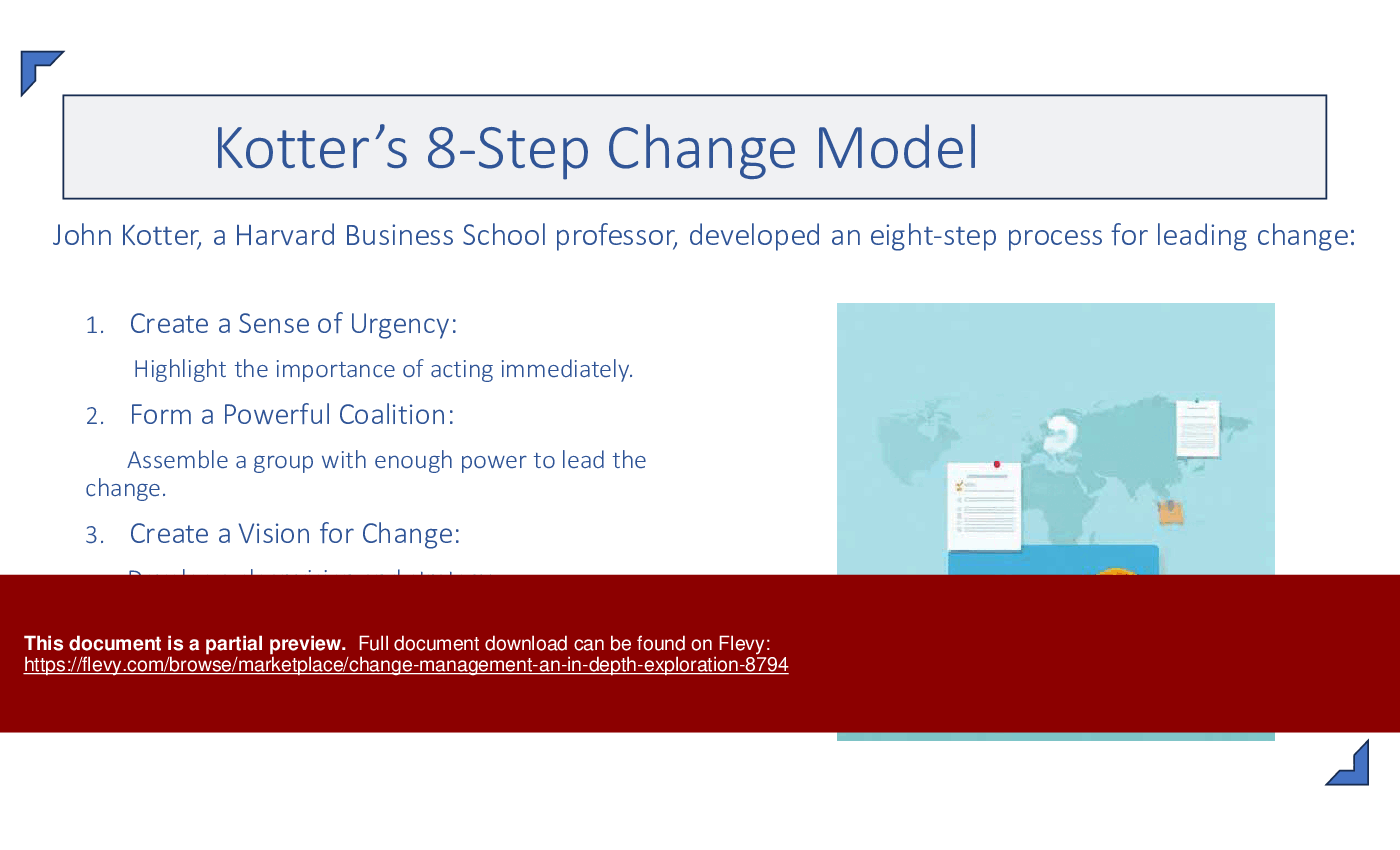 Change Management: An In-depth Exploration (37-slide PPT PowerPoint presentation (PPTX)) Preview Image