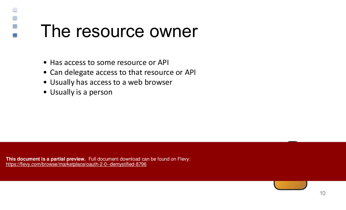 OAuth 2.0 - Demystified (112-slide PPT PowerPoint presentation (PPTX)) Preview Image