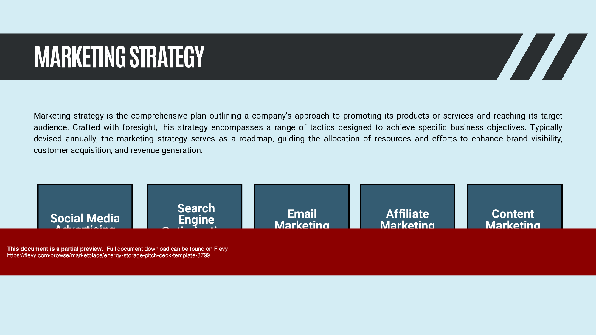 Energy Storage Pitch Deck Template (36-page PDF document) Preview Image