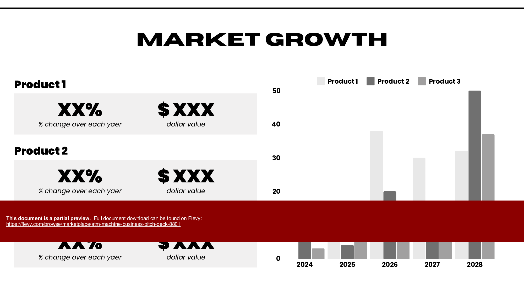 ATM Machine Business Pitch Deck (33-page PDF document) Preview Image