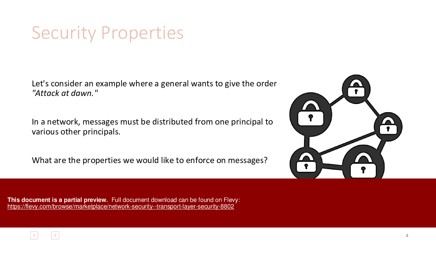 Network Security - Transport Layer Security (81-slide PPT PowerPoint presentation (PPTX)) Preview Image