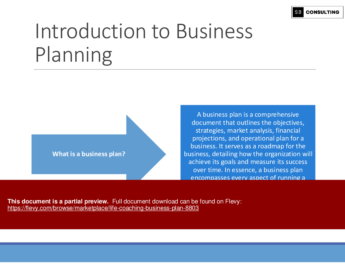 Life Coaching Business Plan (305-slide PPT PowerPoint presentation (PPTX)) Preview Image