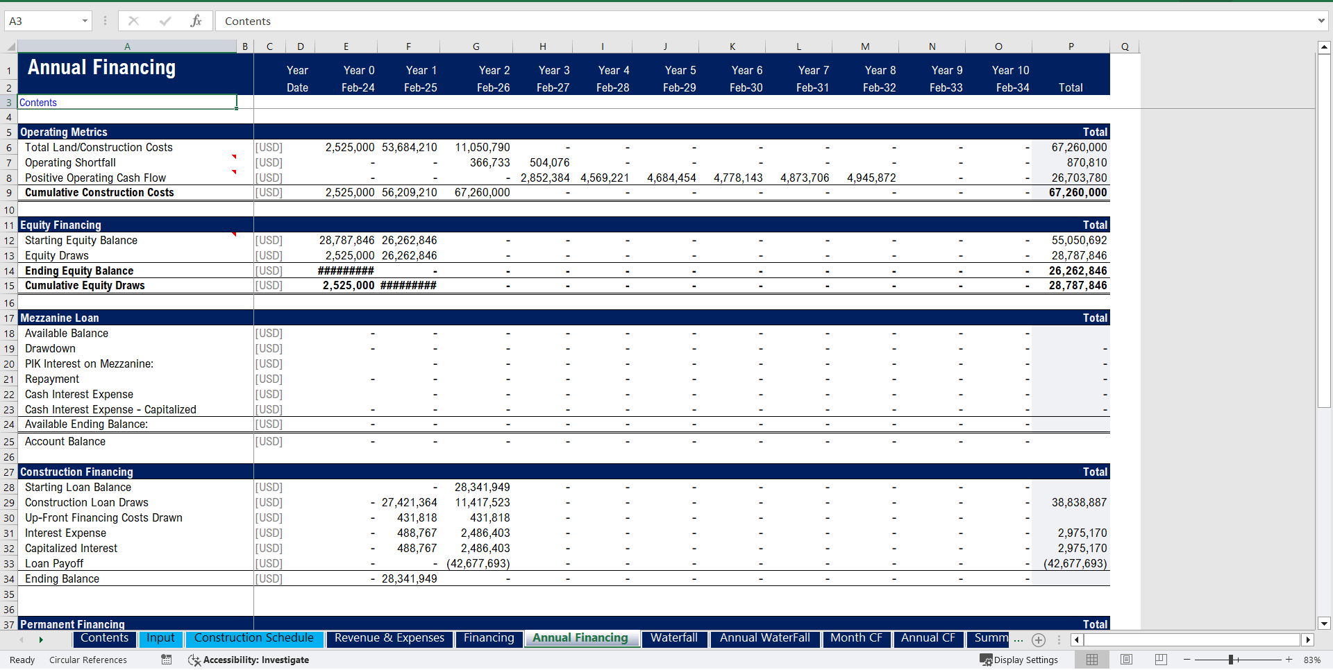 Data Center (Co-Location) Development Model Pro-forma (Excel template (XLSM)) Preview Image