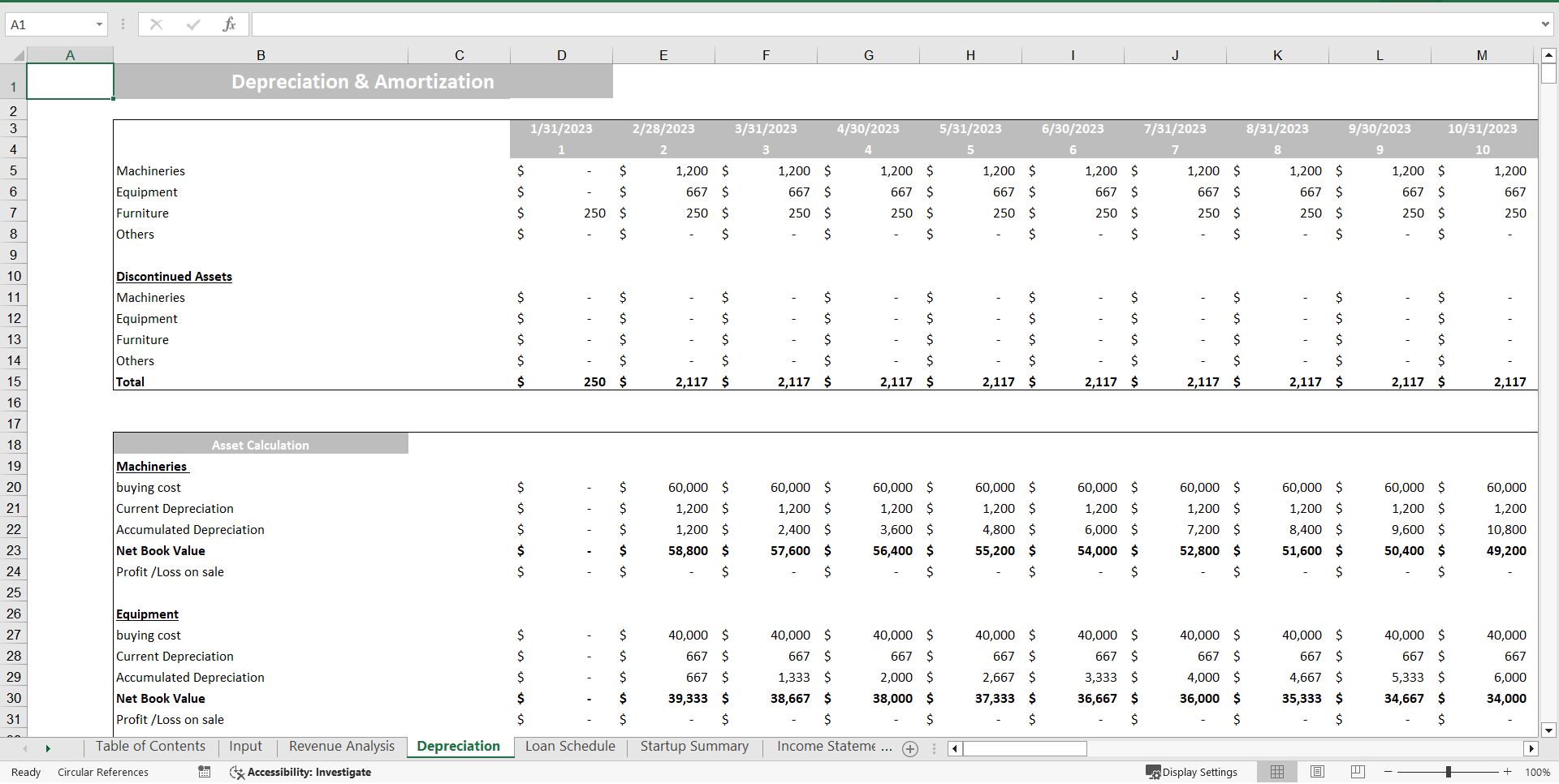 Database Excel Financial Model Template (Excel template (XLSX)) Preview Image