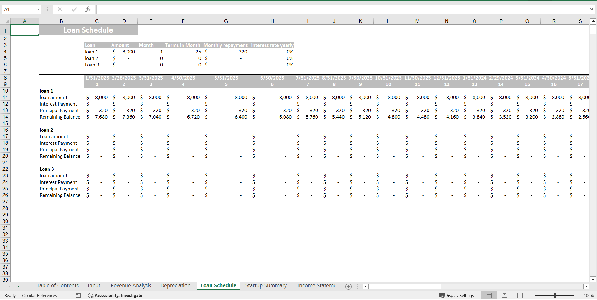 Database Excel Financial Model Template (Excel template (XLSX)) Preview Image