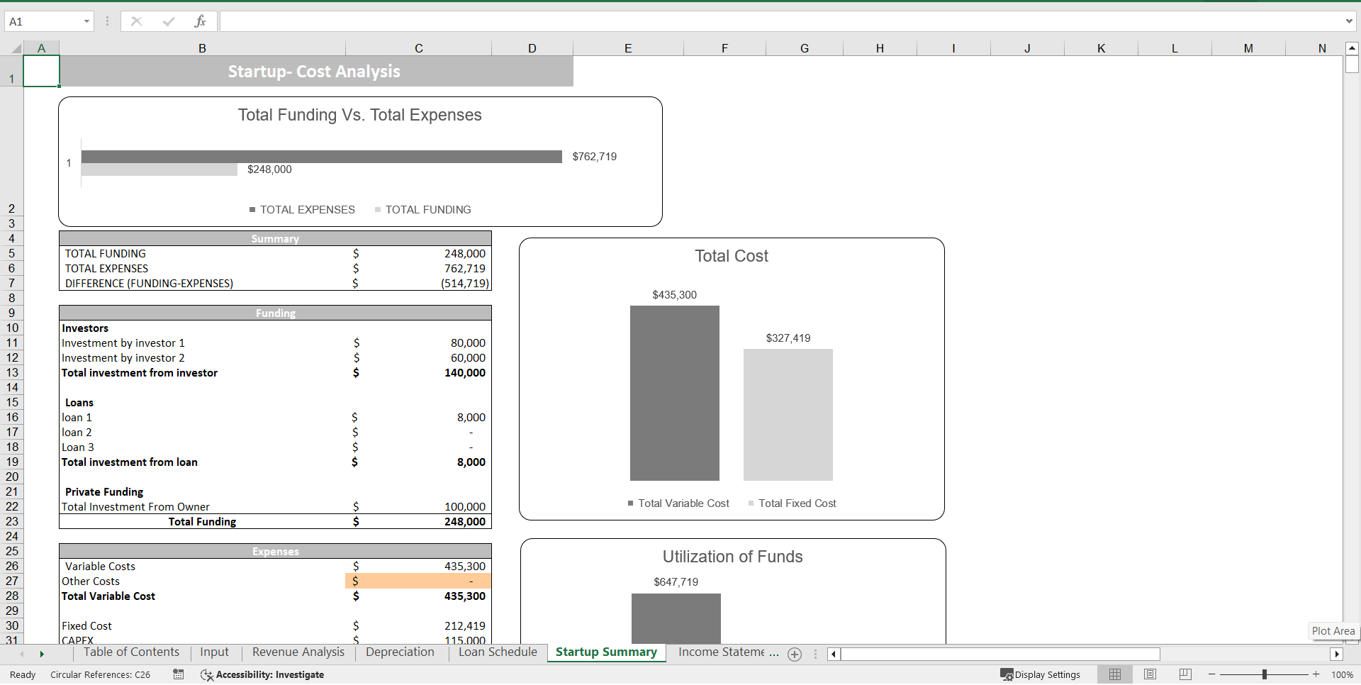 Database Excel Financial Model Template (Excel template (XLSX)) Preview Image