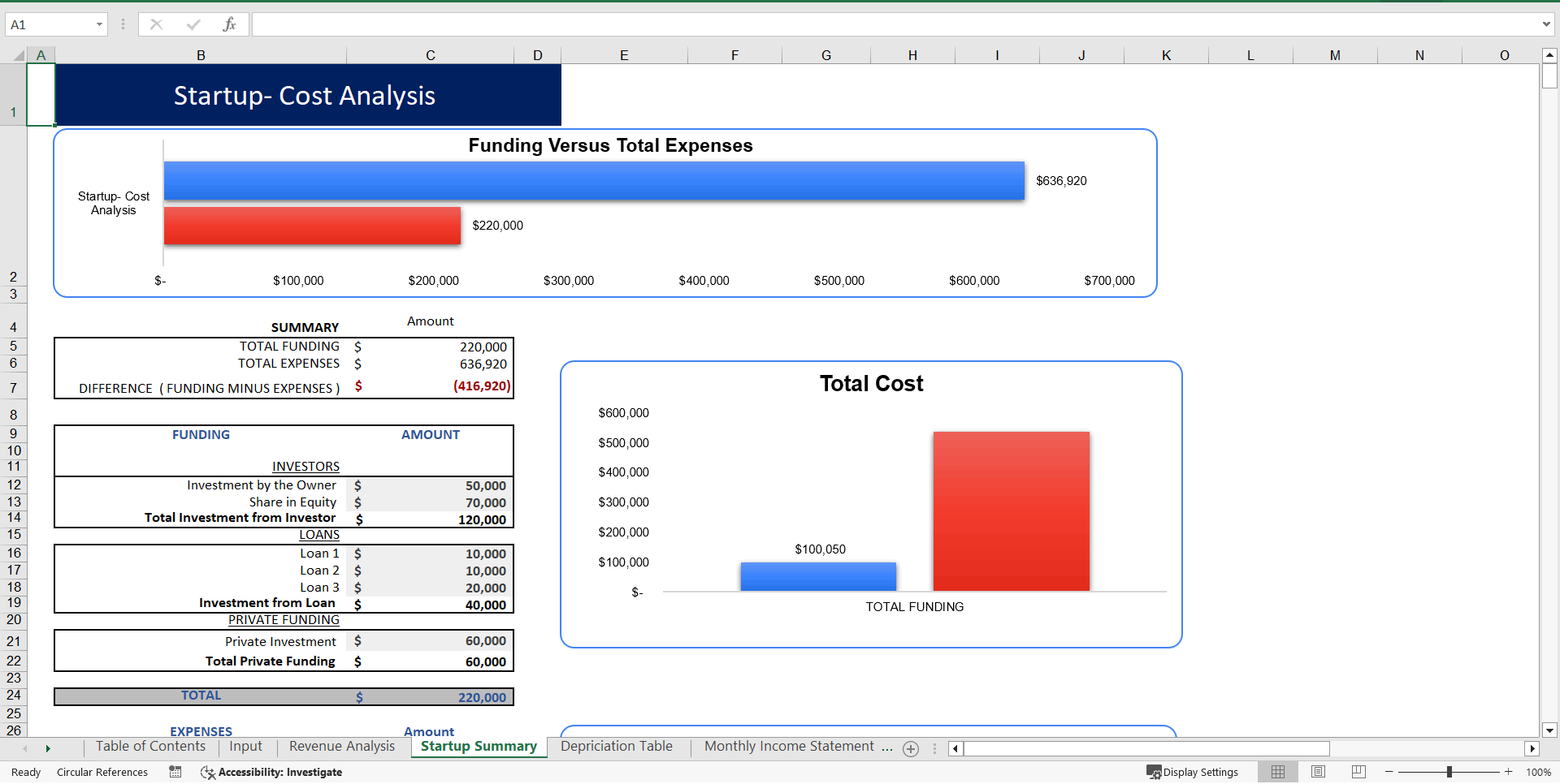 Architecture Excel Financial Model (Excel template (XLSX)) Preview Image