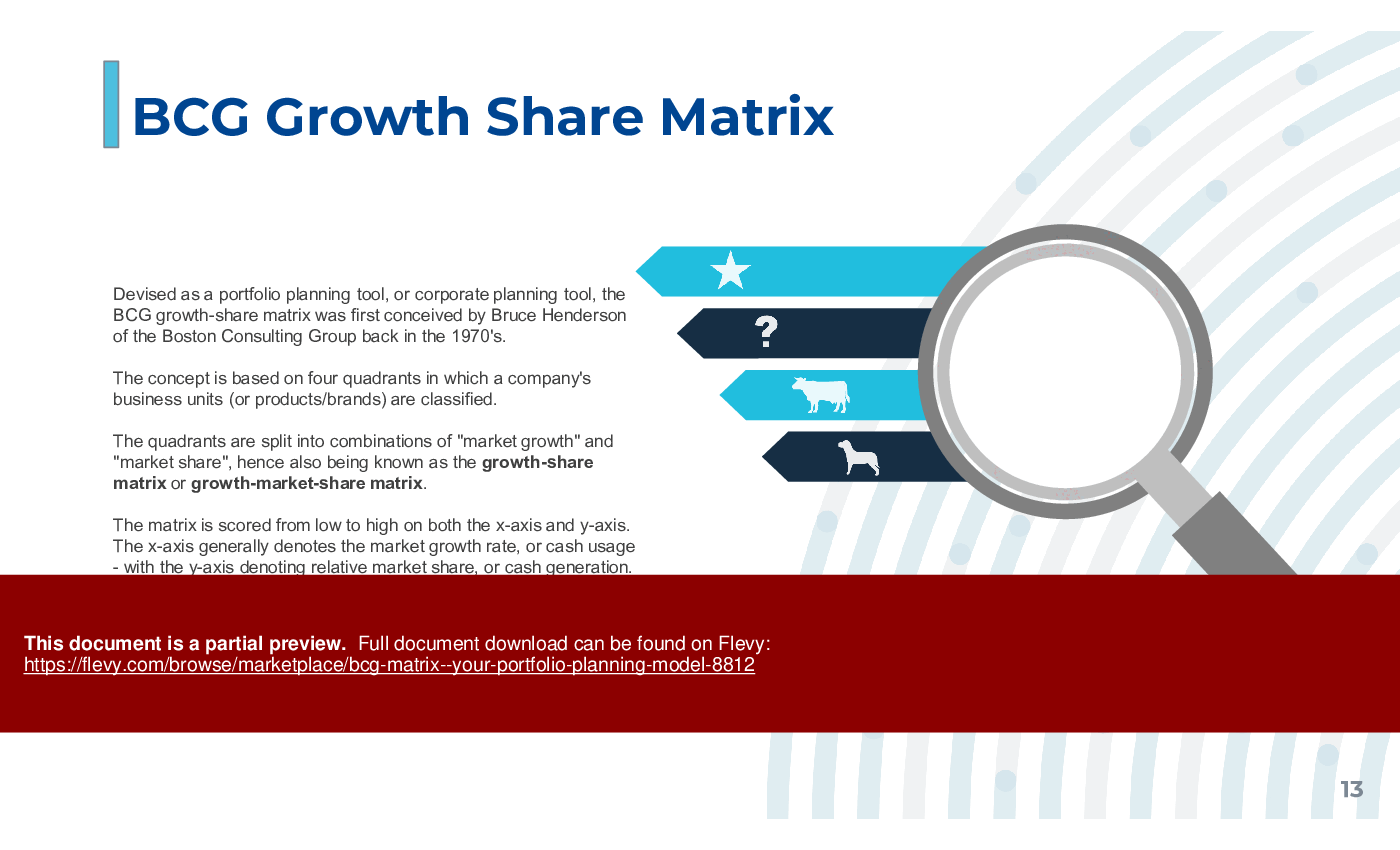 BCG Matrix - Your Portfolio Planning Model (69-slide PPT PowerPoint presentation (PPTX)) Preview Image
