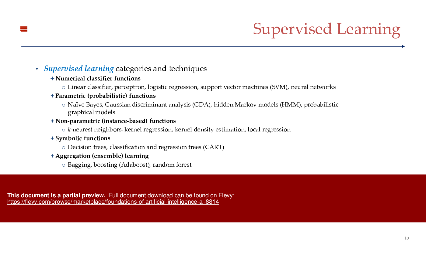 Foundations of Artificial Intelligence (AI) (108-slide PPT PowerPoint presentation (PPTX)) Preview Image