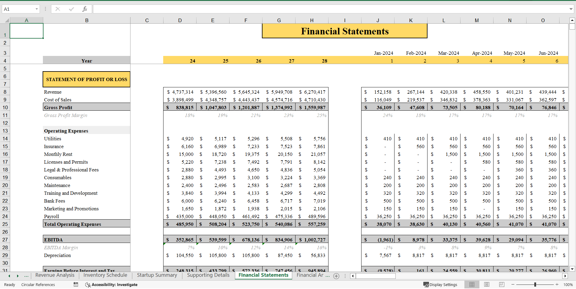 Brewery Excel Financial Model Template (Excel template (XLSX)) Preview Image