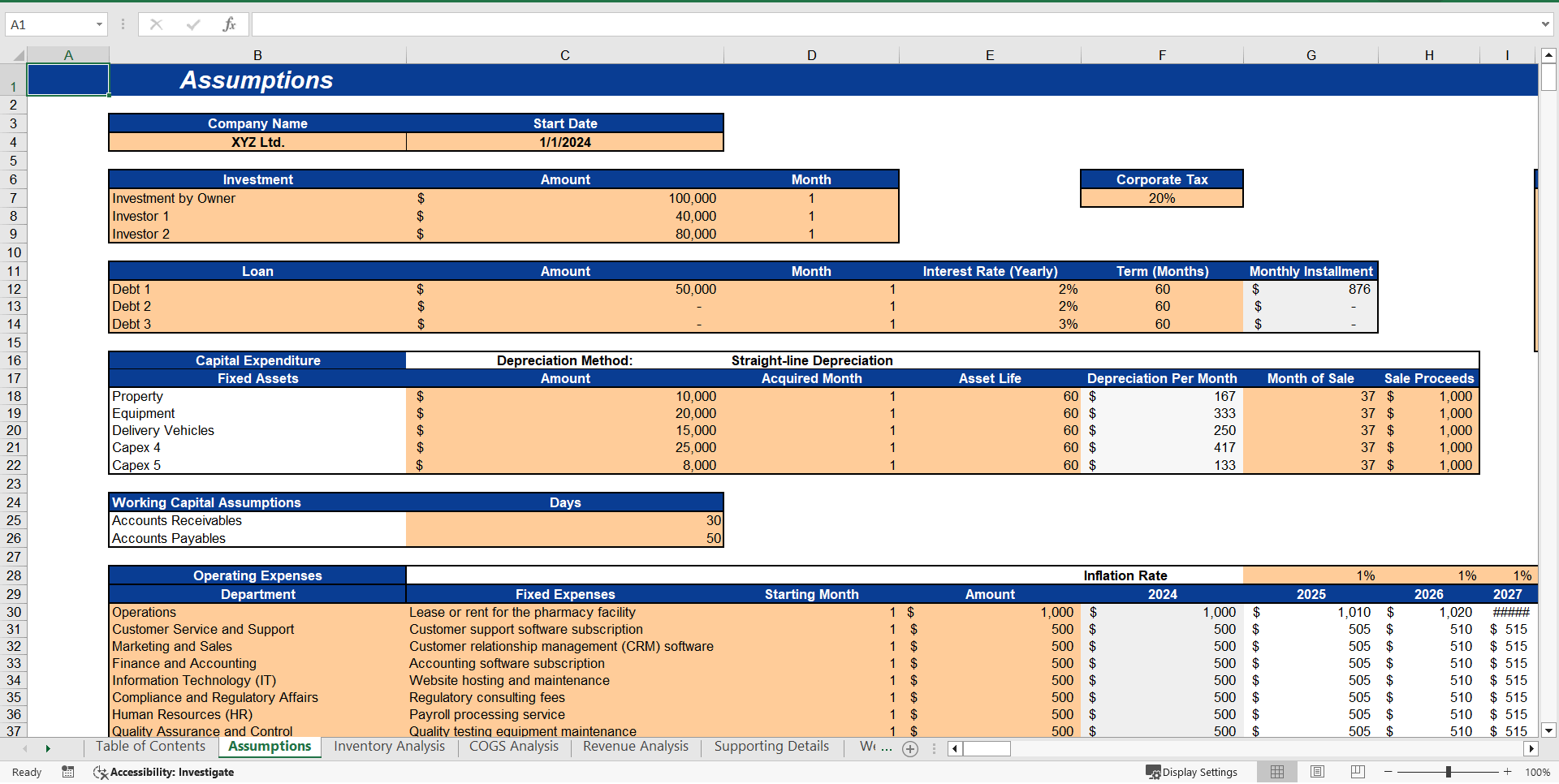 Online Home Decor Store Excel Financial Model Template (Excel template (XLSX)) Preview Image