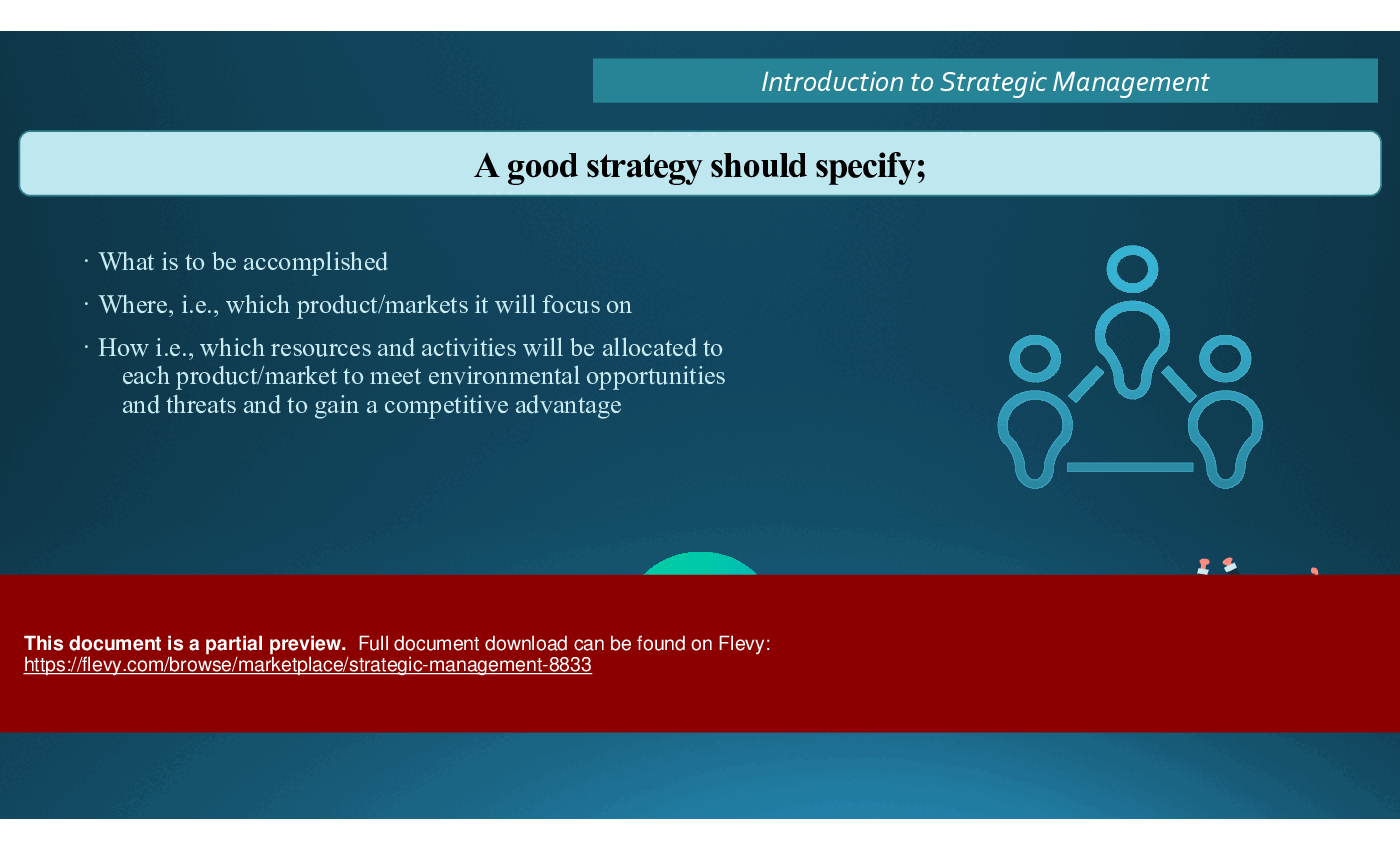 Strategic Management (133-slide PPT PowerPoint presentation (PPTX)) Preview Image