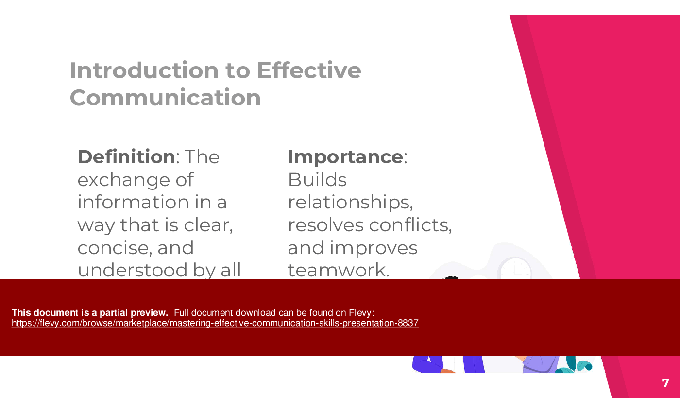 Mastering Effective Communication Skills Presentation (24-slide PPT PowerPoint presentation (PPTX)) Preview Image