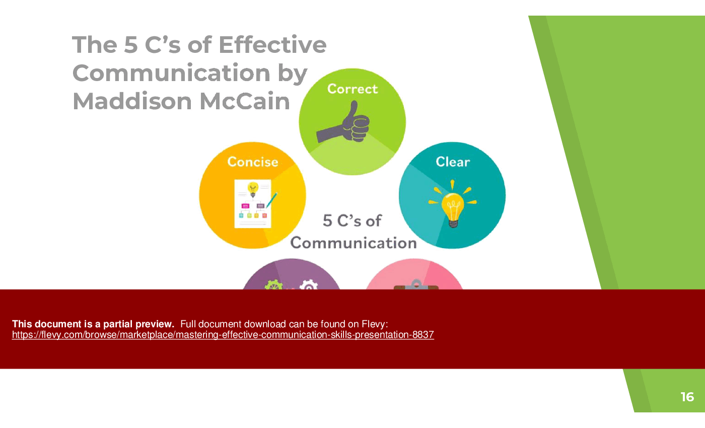 Mastering Effective Communication Skills Presentation (24-slide PPT PowerPoint presentation (PPTX)) Preview Image