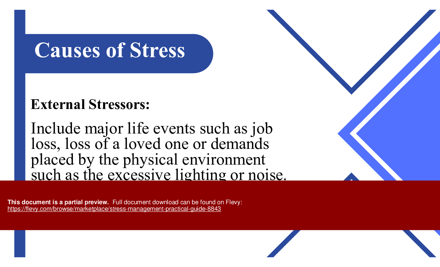 Stress Management Practical Guide (25-slide PPT PowerPoint presentation (PPTX)) Preview Image