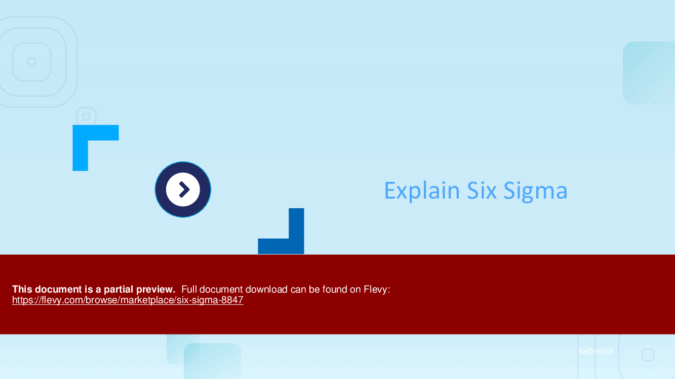 Six Sigma (72-slide PPT PowerPoint presentation (PPTX)) Preview Image