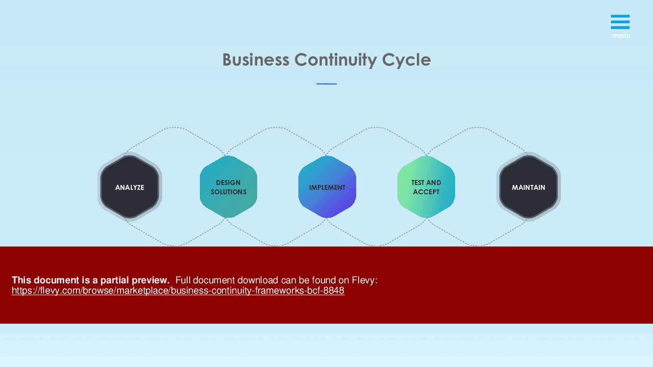 Business Continuity Frameworks (BCF) (41-slide PPT PowerPoint presentation (PPTX)) Preview Image