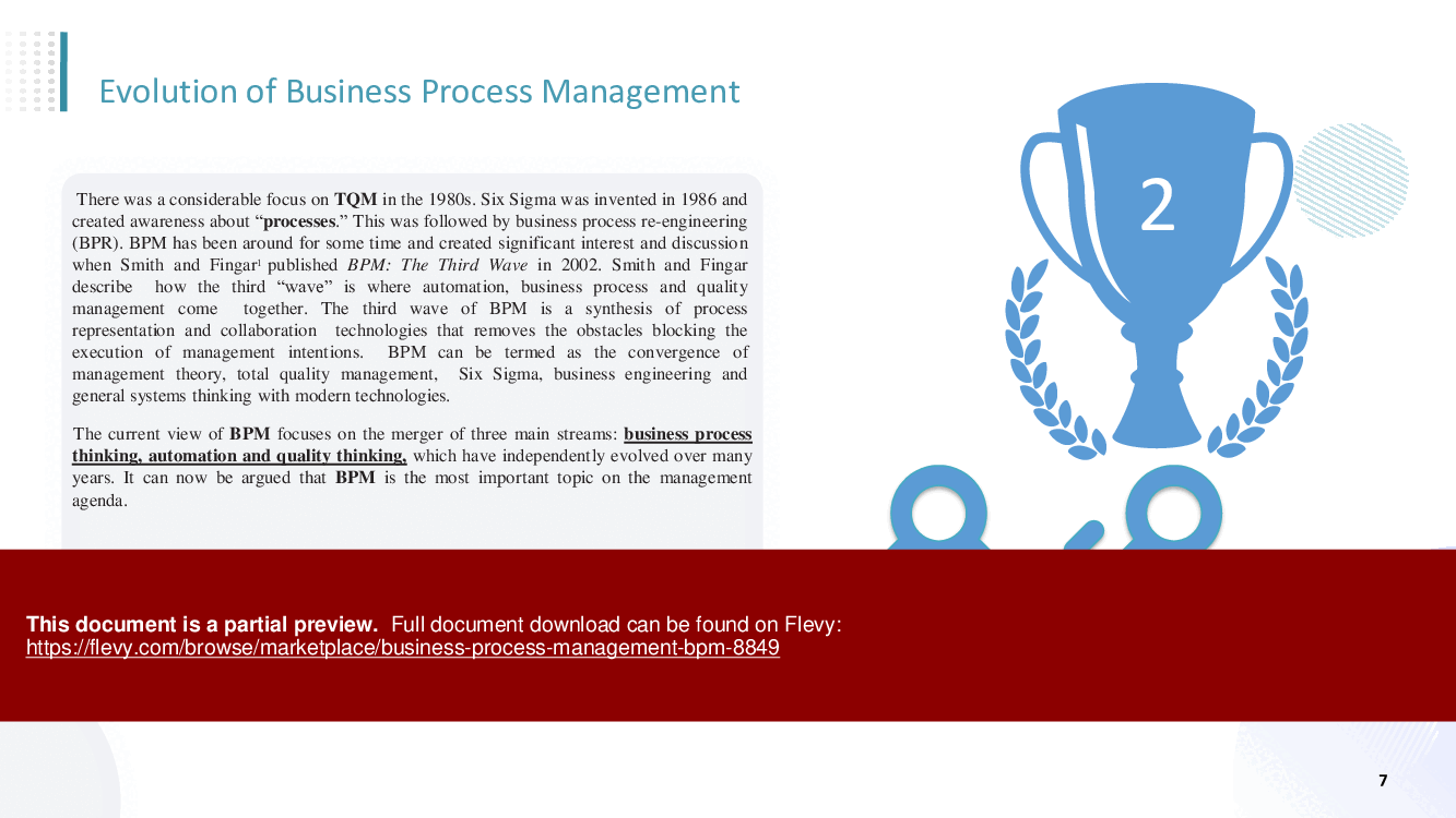 Business Process Management (BPM) (55-slide PPT PowerPoint presentation (PPTX)) Preview Image