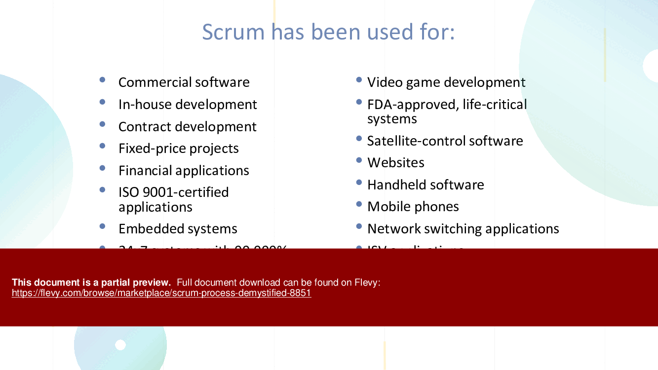 Scrum Process Demystified (46-slide PPT PowerPoint presentation (PPTX)) Preview Image