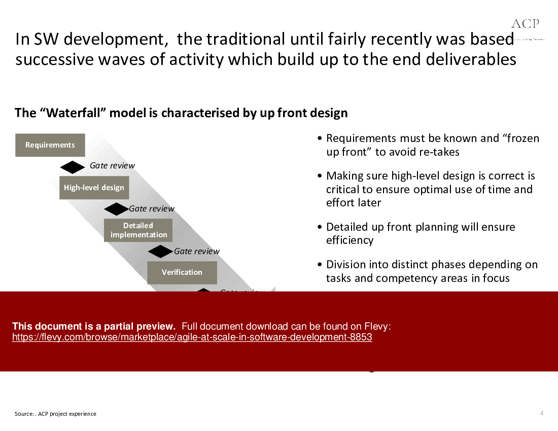 Agile at Scale in Software Development (48-slide PPT PowerPoint presentation (PPTX)) Preview Image