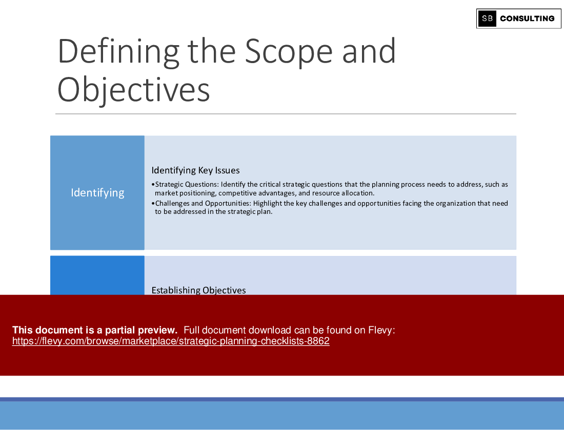 Strategic Planning Checklists (301-slide PPT PowerPoint presentation (PPTX)) Preview Image