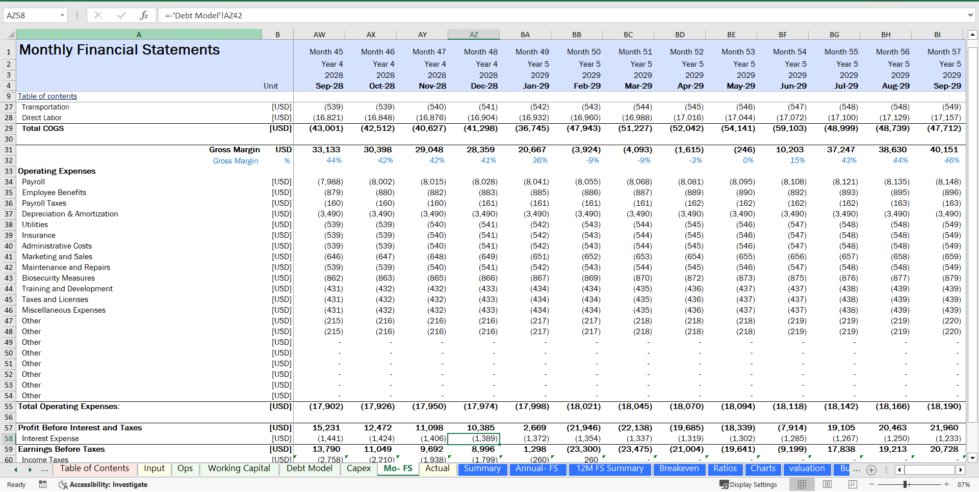 Layer Poultry Farm Financial Projection Model (Excel template (XLSX)) Preview Image