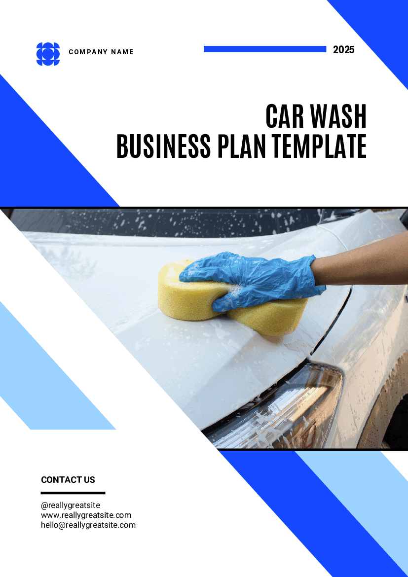 Car Wash Business Plan Template (43-page PDF document) Preview Image